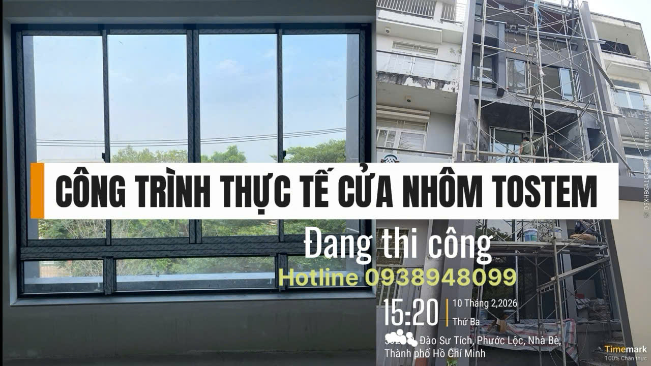 Công Trình Cửa Nhôm Tostem TP.HCM – Video Đang Thi Công Thực Tế Tại Công Trình