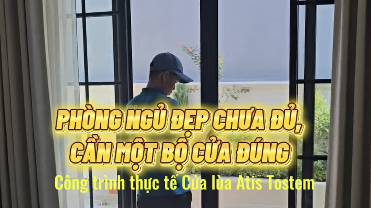 Cửa Đi Lùa 4 Cánh ATIS TOSTEM Có Lưới Chống Muỗi | Công Trình Thực Tế TP.HCM