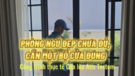 Cửa Đi Lùa 4 Cánh ATIS TOSTEM Có Lưới Chống Muỗi | Công Trình Thực Tế TP.HCM